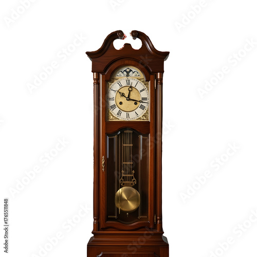 Grandfather Clock & Fireworks New Year PNG