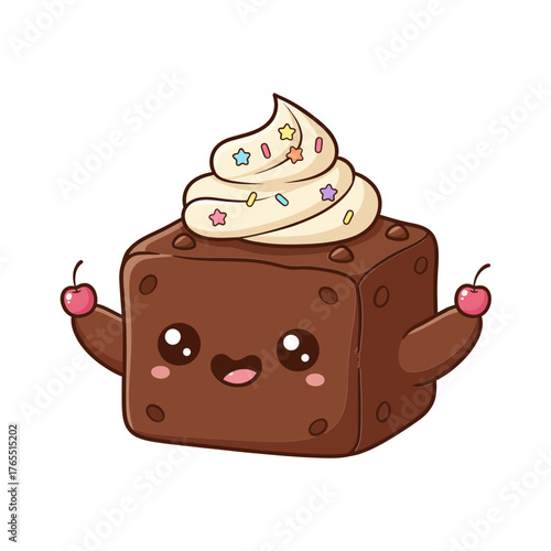 Cute Cartoon Brownies Illustration