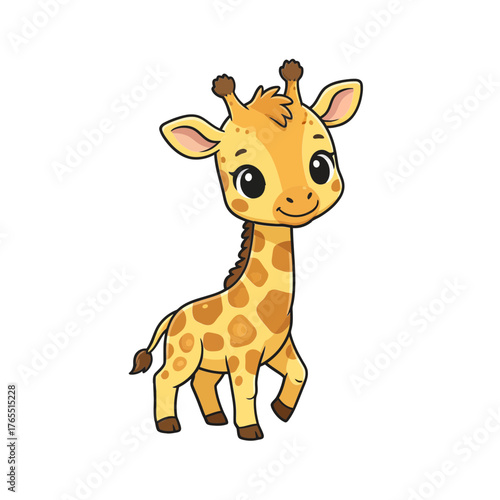 Cute Cartoon Giraffe Illustration