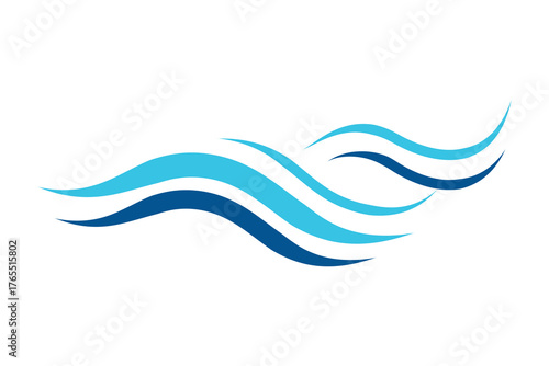 Line water wave icon. Wavy lines water. Vector illustration line icon with simple doodle wave