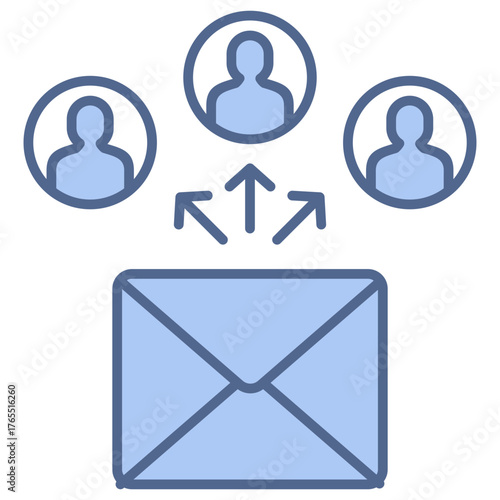 Email Blast Blue Icon