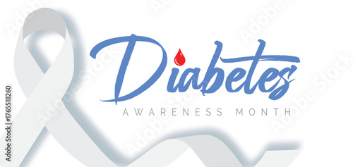 Diabetes awareness month is observed every year in november. banner, greeting card, poster with background