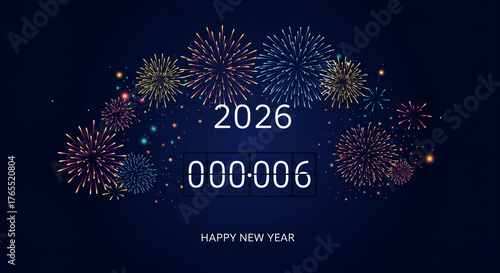 2026 New Year Countdown Fireworks Celebration