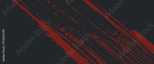 Background, contrast red and black color abstract template for business design. Technology style. You can use it for advertising, sports posters, templates, business presentations. Vector illustration