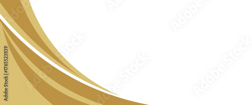 Vector gold line background curve element with white space for text and message design, overlapping layers, vector