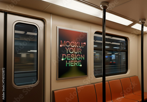 Subway Advertisement Poster Mockup