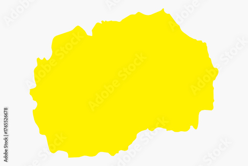 Vector graphic artwork suitable for print and web containing flat detailed map of NORTH MACEDONIA