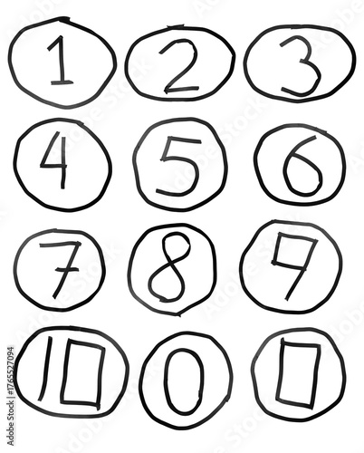 Experimental typography — numbers 0–10 created with black electrical tape on white background. The minimalist yet expressive composition explores contrasts between structure and imperfection.