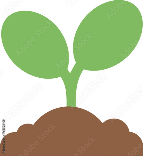 Green sprout emerging from soil symbolizing growth new beginnings plant life