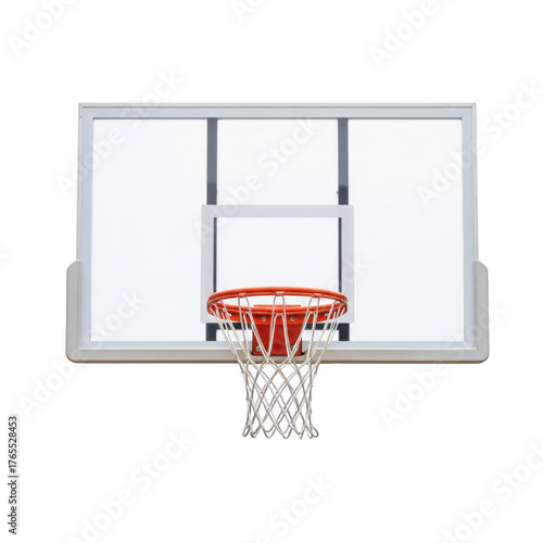 High-quality basketball hoop and backboard for sports enthusiasts, perfect for game day and practice isolated on transparent background