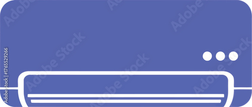 Modern blue wall-mounted air conditioner unit design for home comfort and climate control