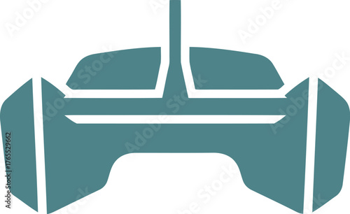 Modern futuristic tech device remote control game controller electronic gadget icon