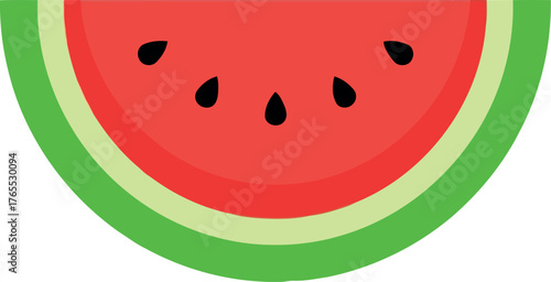 Refreshing slice of juicy watermelon perfect for summer designs and food related projects