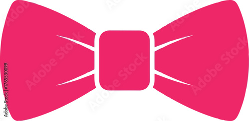 Elegant red bow tie icon perfect for formal wear and celebratory designs