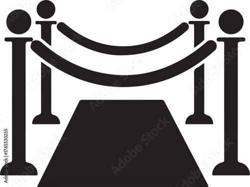Red carpet event illustration for awards ceremony or special occasion