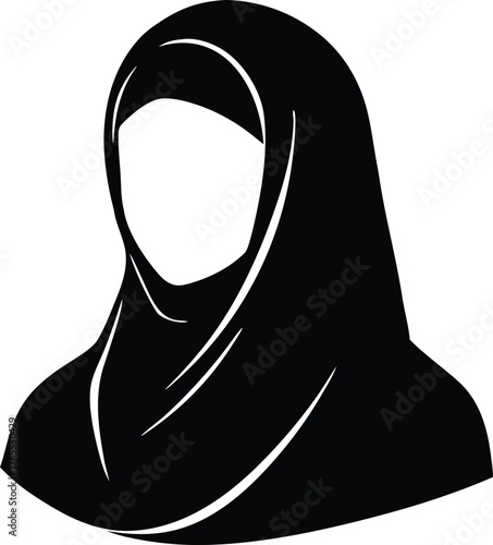 Modest fashion hijab logo template