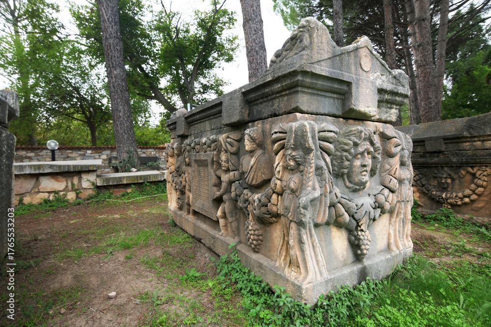 Obraz premium The Aphrodite of Aphrodisias (Afrodisias) combined aspects of a local Anatolian, archaic fertility goddess with those of the Hellenic Aphrodite, goddess of love and beauty. Geyre, Karacasu Aydin