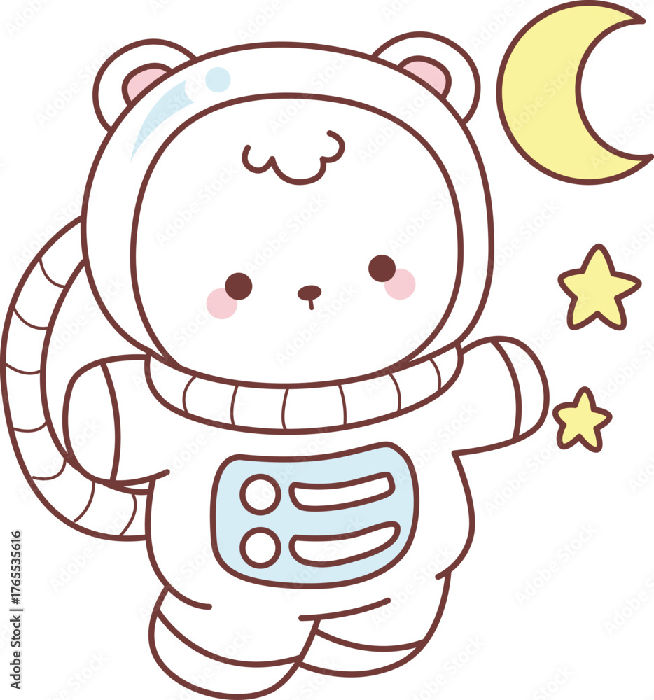 Obraz premium Illustration of cute bear winter icon.