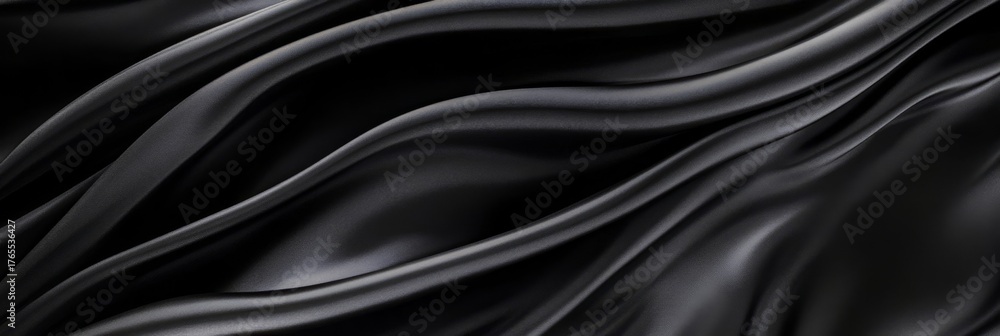 Fototapeta premium Elegant Abstract Illustration of Dark Fabric with Seamless Texture and Soft Waves for Design Use