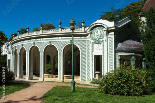 Vichy spa city. The Célesting spring (Source of Celestins), Allier department, Auvergne Rhone Alpes, France