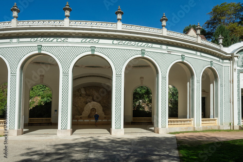 Vichy spa city. The Célesting spring (Source of Celestins), Allier department, Auvergne Rhone Alpes, France