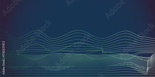 Digital data stream wave visualization