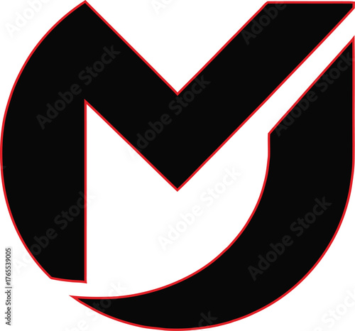 A dynamic combined letter MJ (or MV) logo in a monogram form.