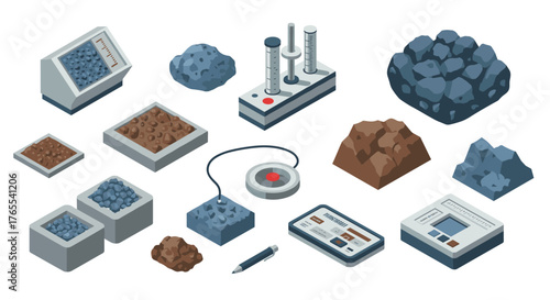 Isometric laboratory equipment for soil and rock analysis