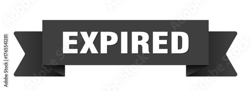 expired ribbon isolated on transparent background. expired ribbon