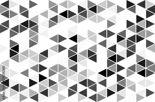 Pattern of gray triangles on a transparent background, creating a modern geometric design.