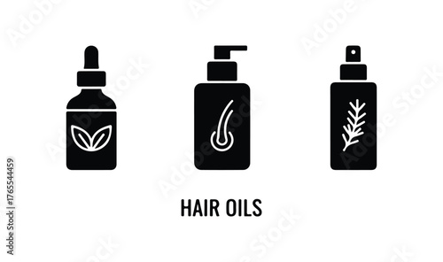 Set of black glyph icons for hair oils on a white background. Jojoba oil for nourishing health.
Keratin formula designed for hair care.