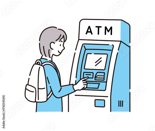 ATMと女性