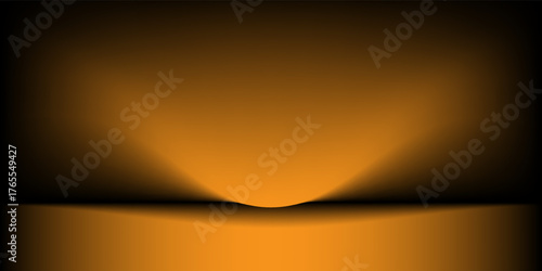 Abstract gradient podium background. black, gold, brown, 3D studio background. Clean scene for product presentation mockup template. eps 10