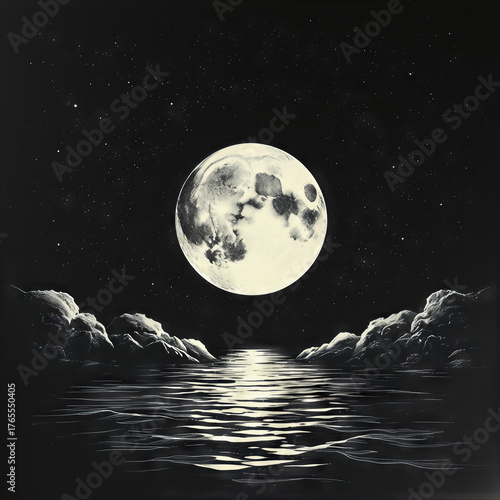 moon over water