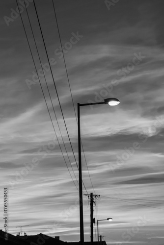 lamp post on the wall