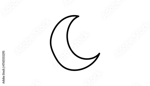 Lunar arc magic with horned sickle waning phase symbol. Witchcraft occult mystic esoteric astrology tarot and moon align