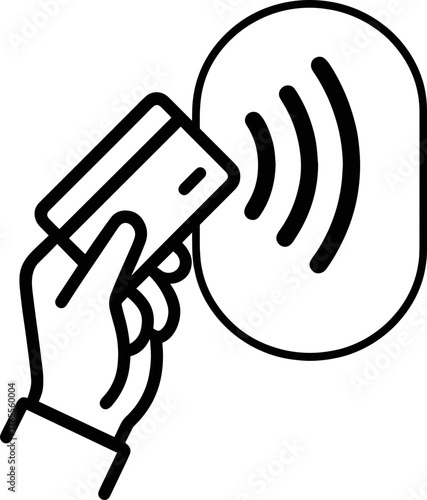 Contactless Payment Scalable SVG Vector Graphic with Editable Paths and Layers for Web, UI Design, Digital Art, and Print Applications