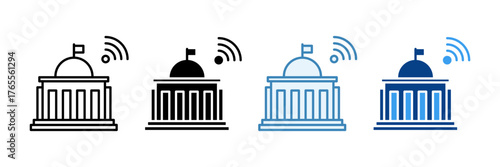 Digital Governance  Icon Set Multiple Style Collection