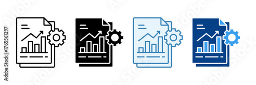 Data Driven Policy  Icon Set Multiple Style Collection