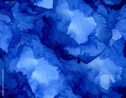 Organic Indigo Blue Watercolour Wash