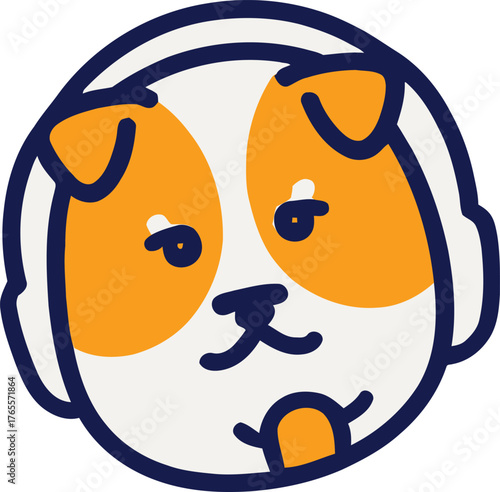 Cute cartoon a illustrator vector pog