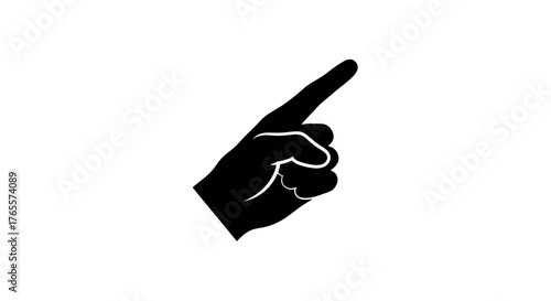 Illustration of a pointing hand, a common symbol for directions and guidance
