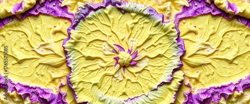 Infinitely repeating cabbage pattern, fractal-like, natural textures, pattern, leaf