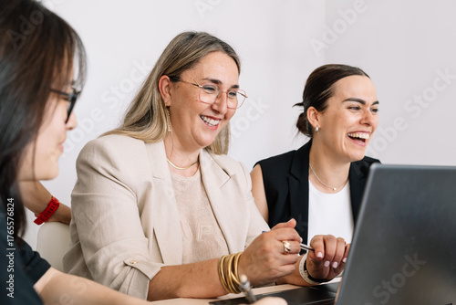group of women working together in the office