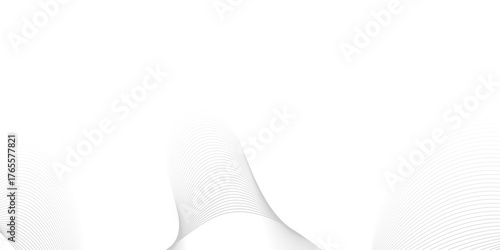 Abstract white paper background with flowing lines and a clean, empty 3D sheet curling at the corner