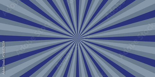 Cool toned radial burst background with alternating deep blue and grey stripes emanating from the center, offering a modern and sophisticated abstract backdrop