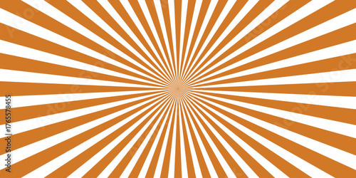Warm Brown and White Sunburst Radial Burst Pattern Background Graphic Design Element vector illustration