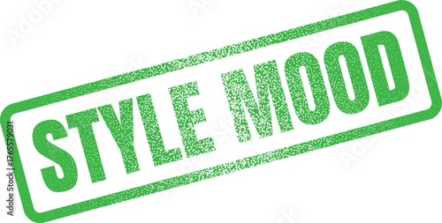 Wall Mural Prominent green Style Mood rubber stamp conveying fashion aesthetic or prevailin