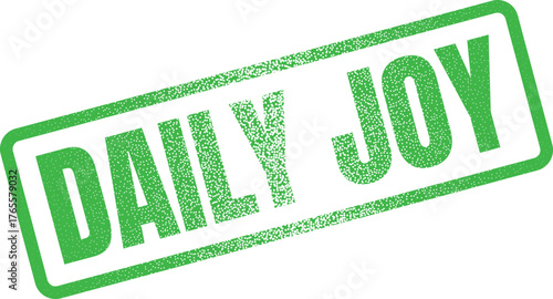 Green distressed rubber stamp with text Daily Joy delivering an uplifting and positive sentiment for everyday use