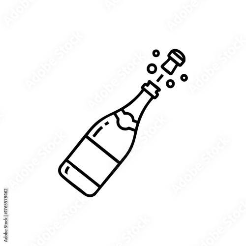 Fototapeta champagne bottle icon